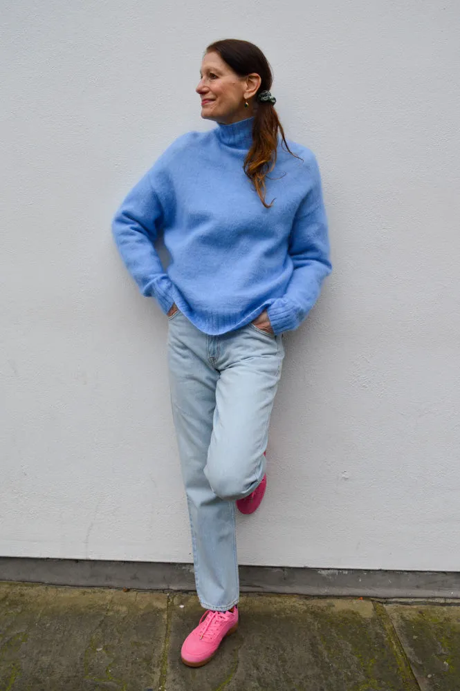 Second Female Ina Vista Blue Turtleneck Jumper