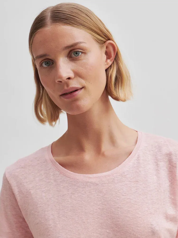 Second Female Peony O-Neck Tee Pink