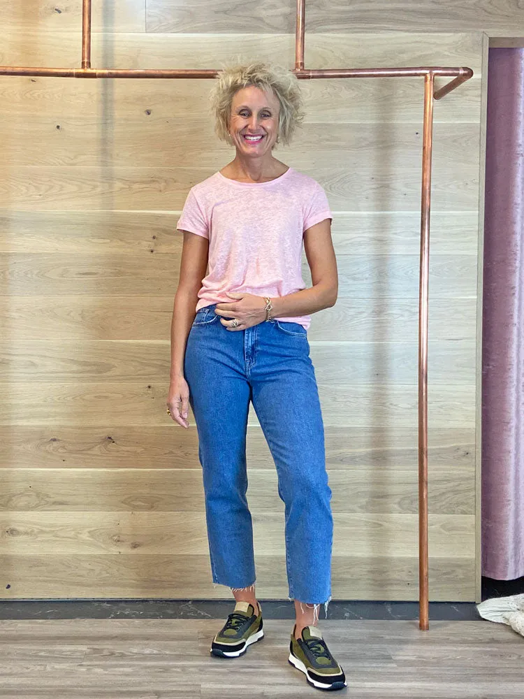 Second Female Peony O-Neck Tee Pink