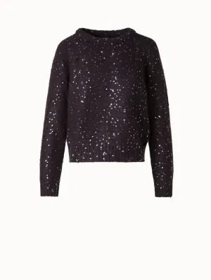 Sequined Wool Cashmere Sweater Akris
