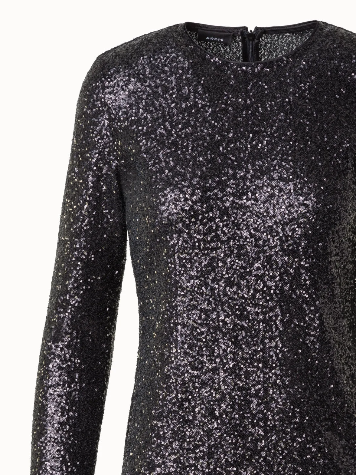 Sequins Jersey Round Neck Top Akris