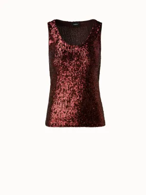 Sequins On Jersey Tank Akris