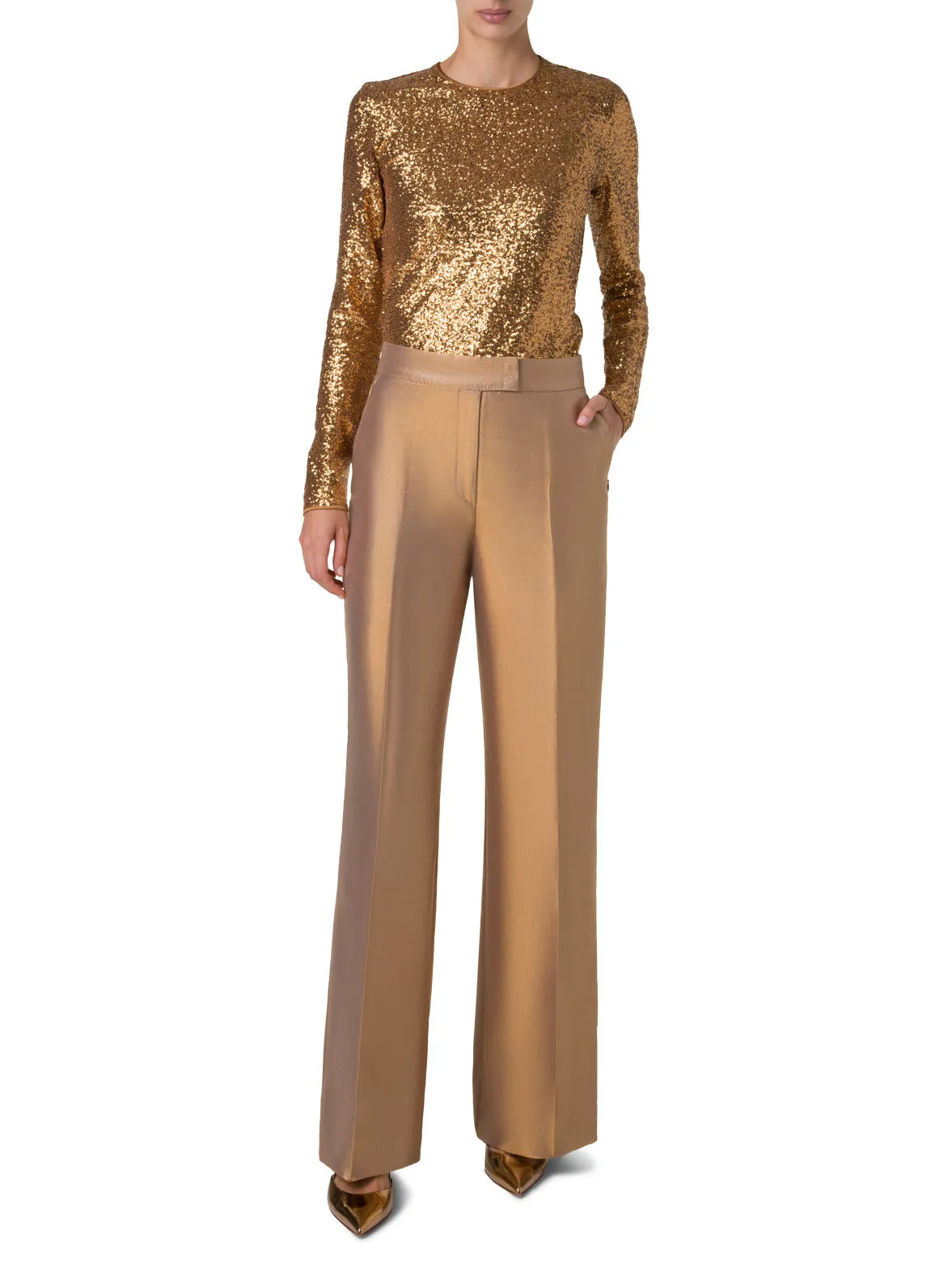 Sequins on Jersey Top Akris