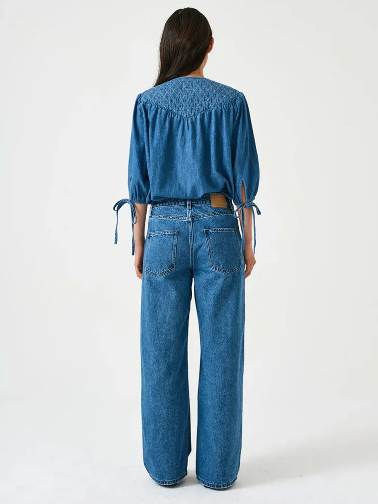 Seventy   Mochi Clio Short Sleeve Blouse Summer Vintage