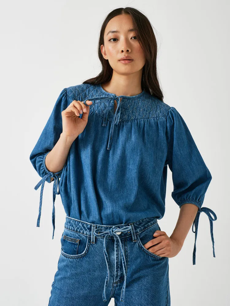 Seventy   Mochi Clio Short Sleeve Blouse Summer Vintage