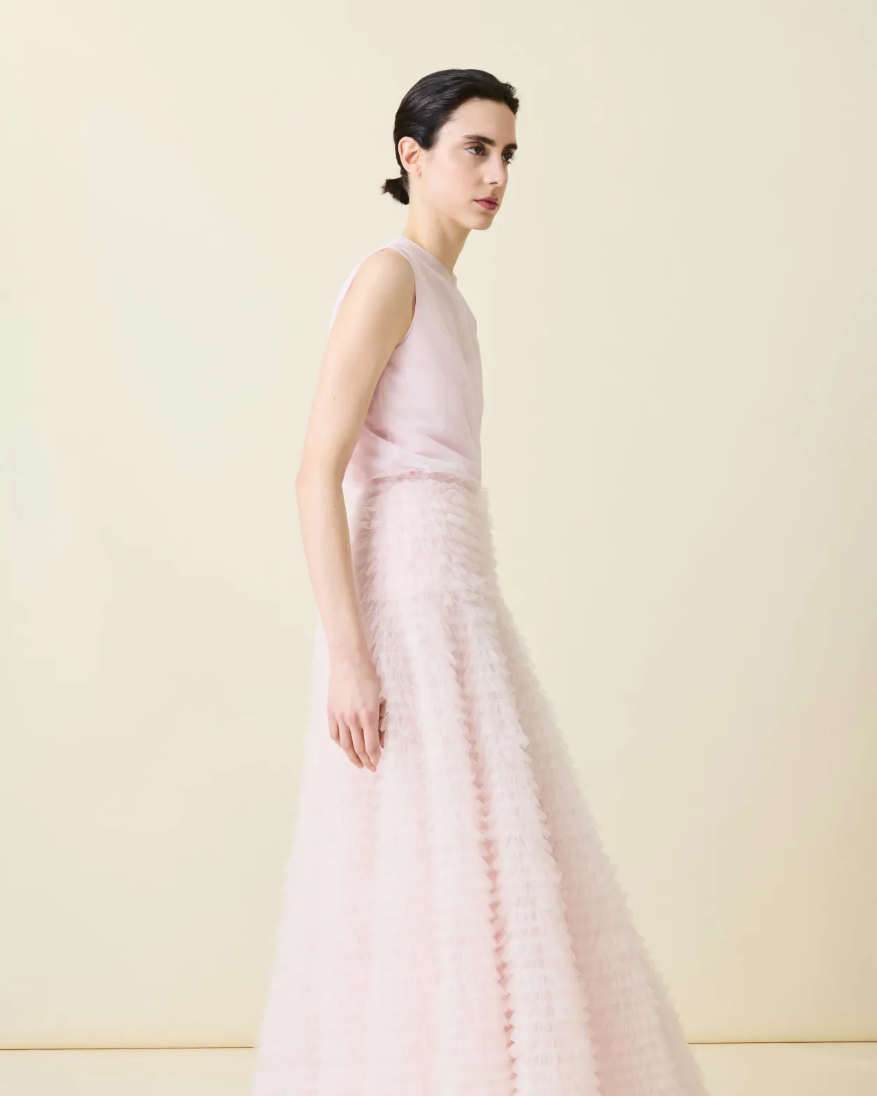 Sheer Double-Layer Top Akris