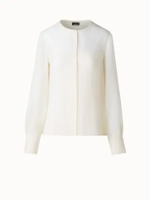 Sheer Silk Organza Blouse Akris