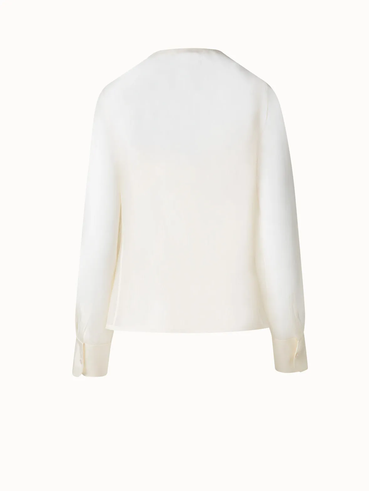 Sheer Silk Organza Blouse Akris