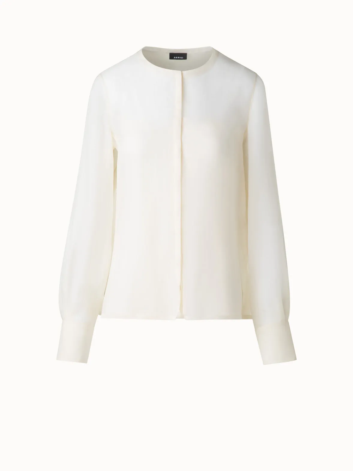 Sheer Silk Organza Blouse Akris