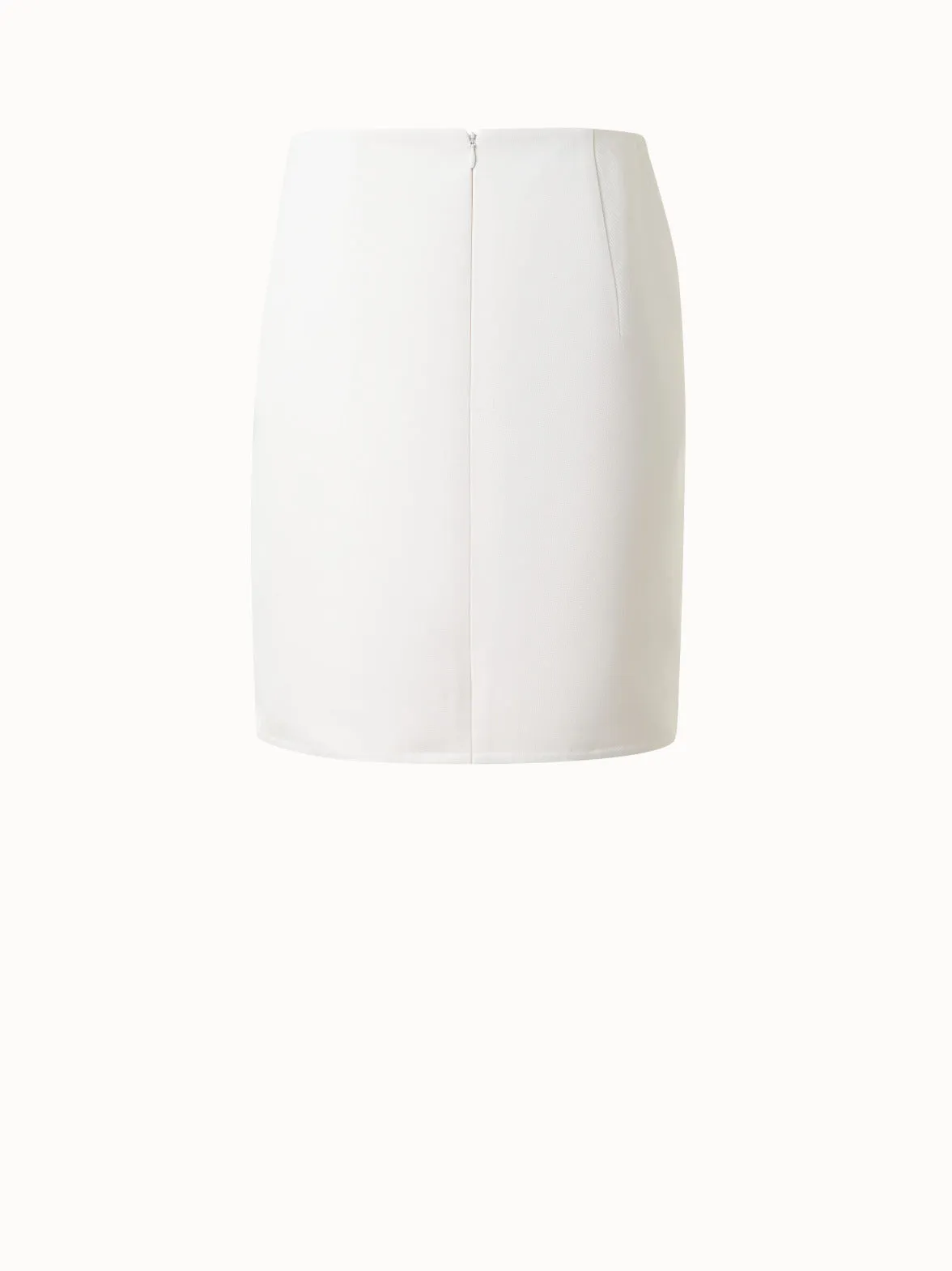 Short Pencil Skirt in Cotton Double-Face Akris