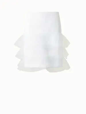 Short Pencil Skirt with Tulle Waves Akris