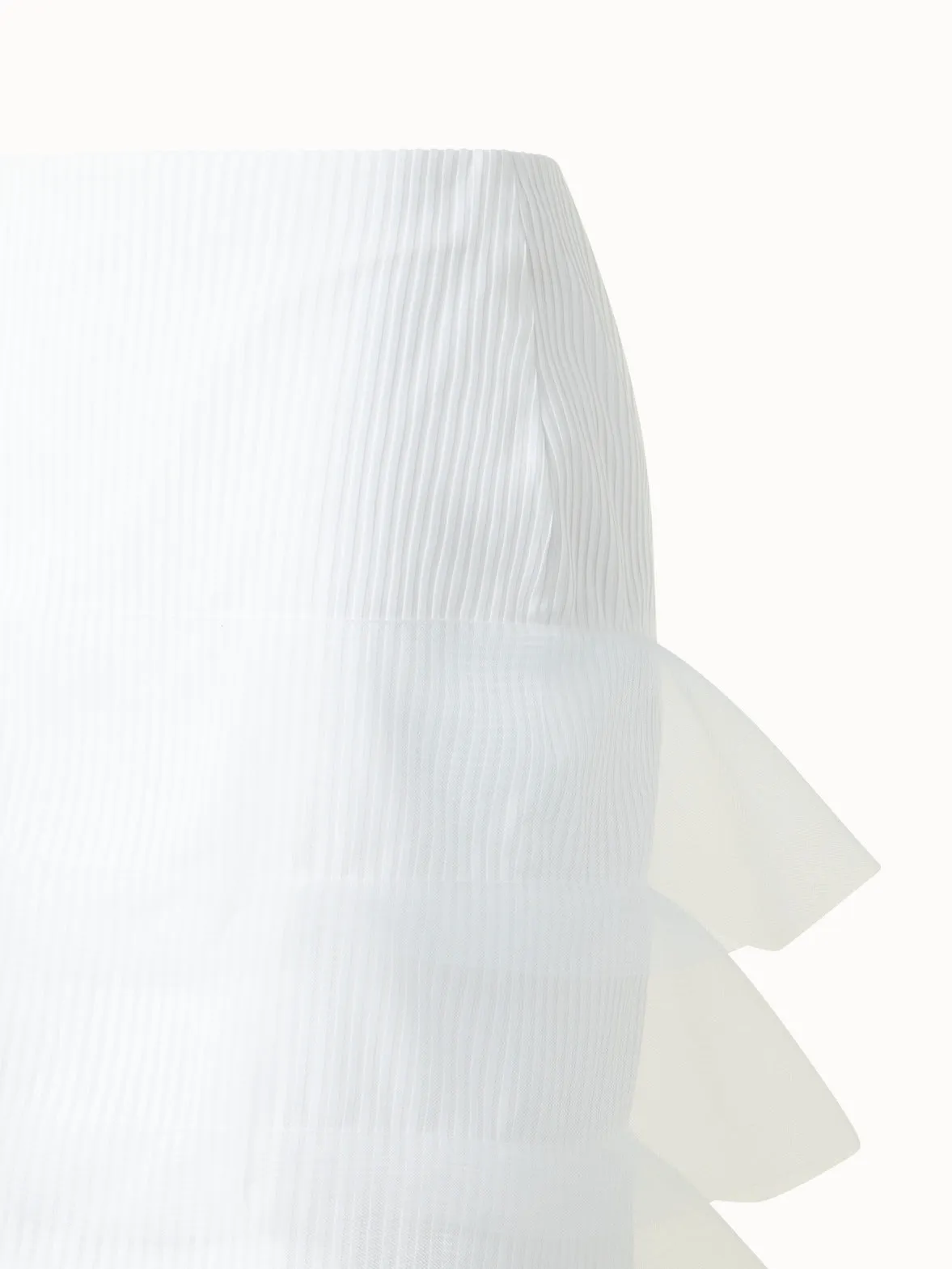 Short Pencil Skirt with Tulle Waves Akris