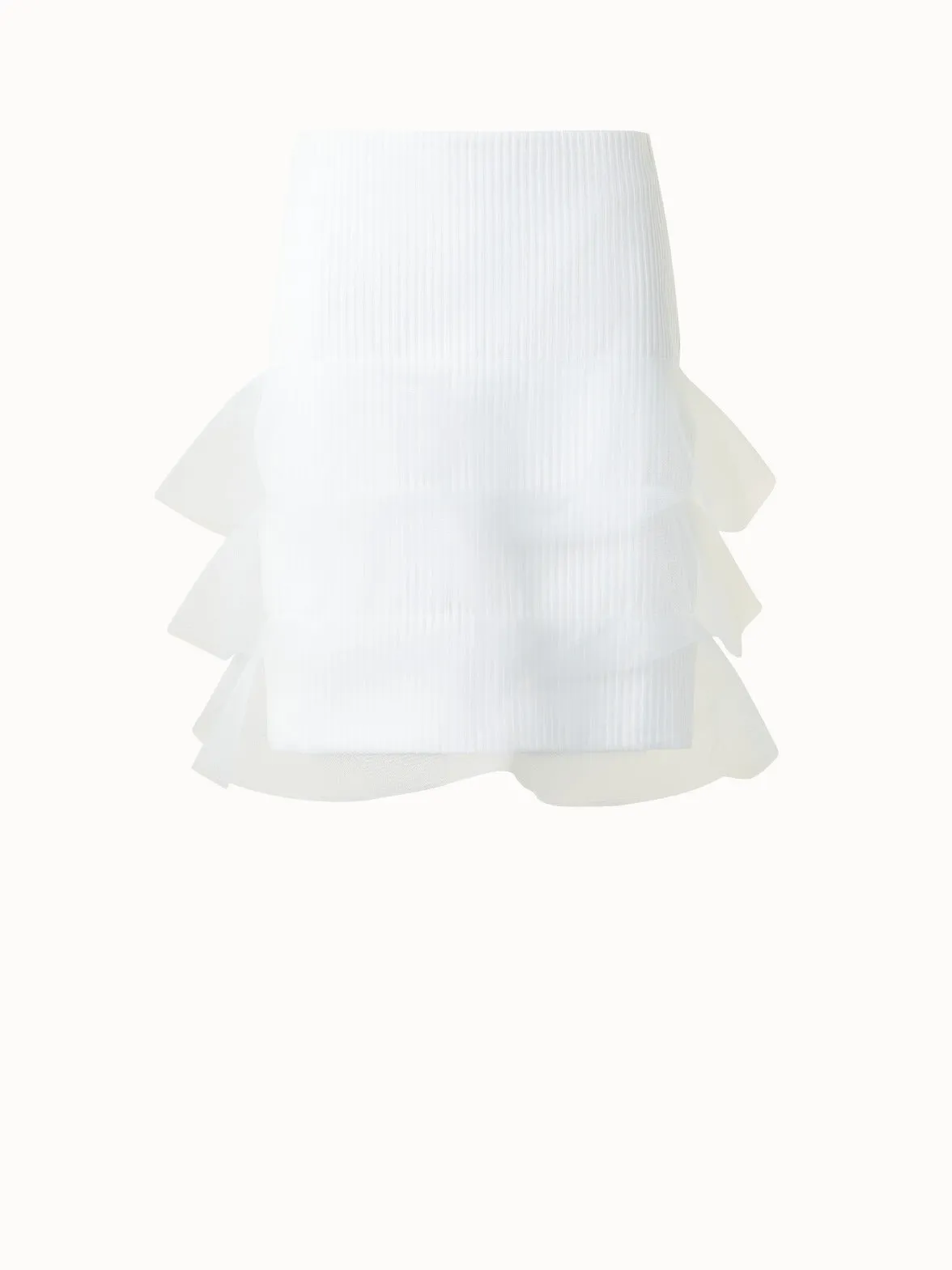 Short Pencil Skirt with Tulle Waves Akris