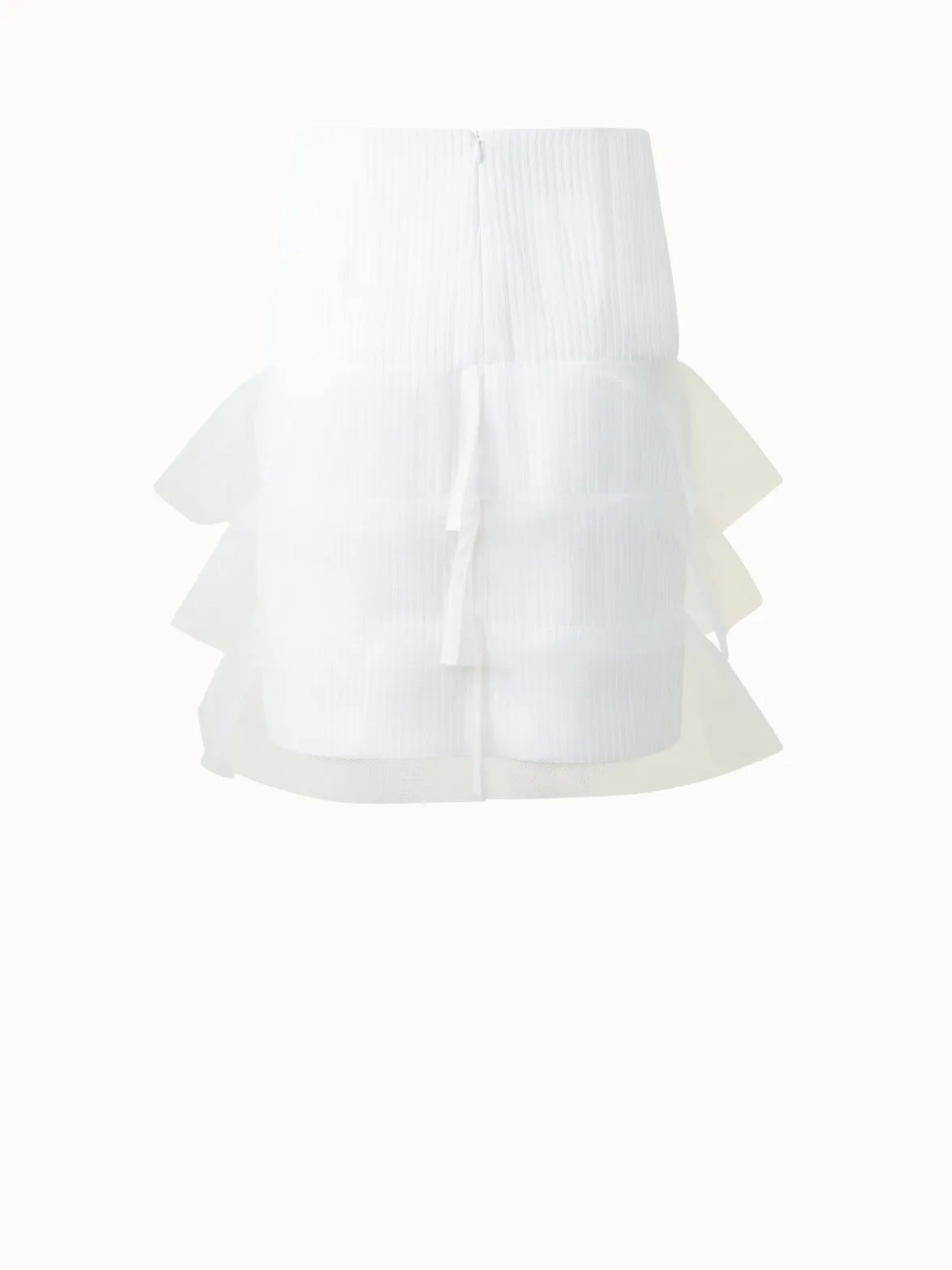 Short Pencil Skirt with Tulle Waves Akris