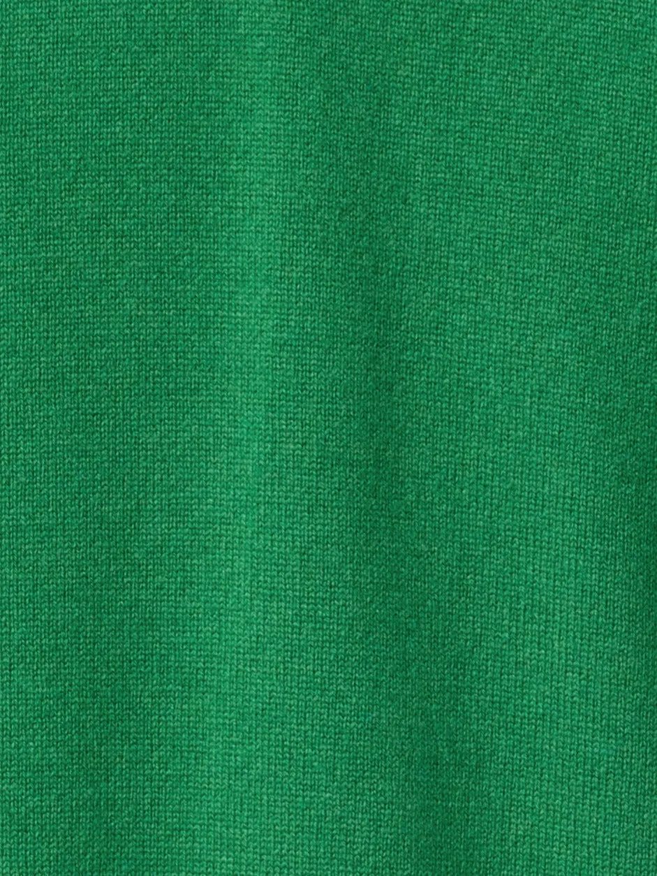 Short Sleeve Cashmere Knotted Mock Neck Top Akris