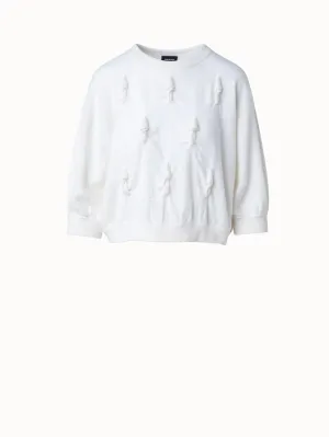 Short Sleeve Cashmere Sweater with Knot Akris