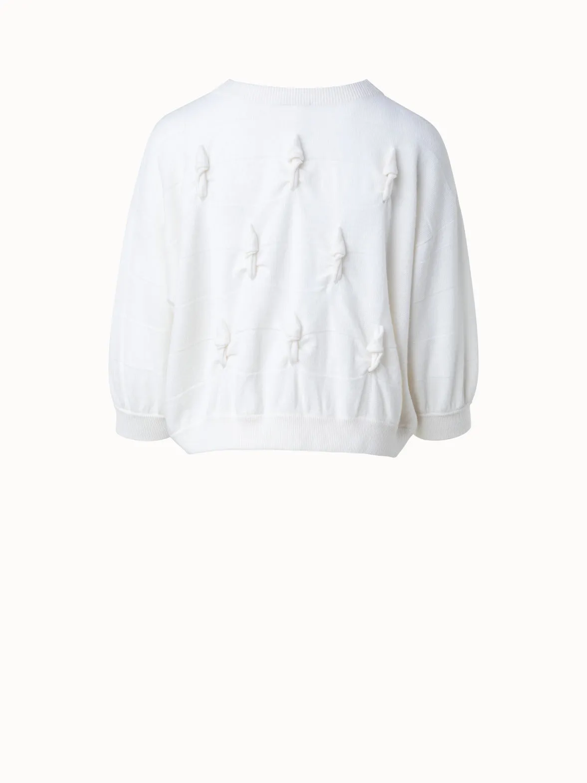 Short Sleeve Cashmere Sweater with Knot Akris