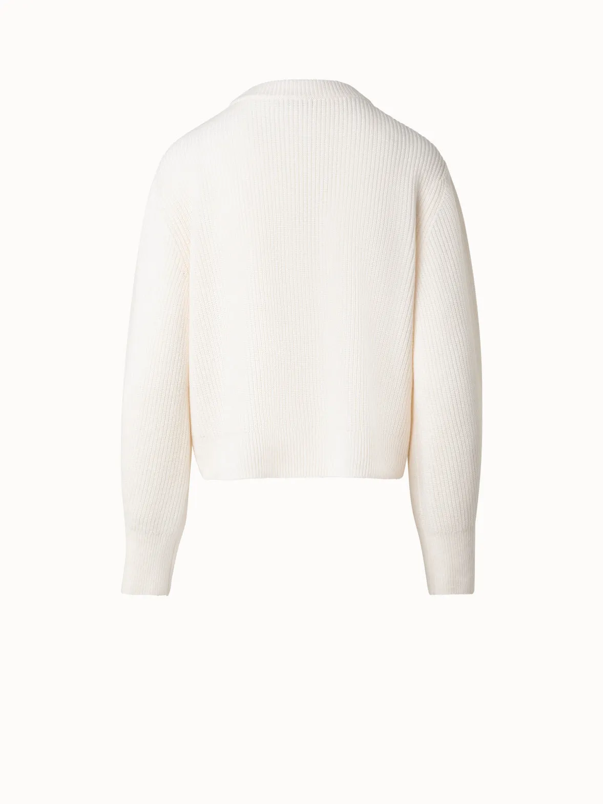 Short Wool Cashmere Knit Sweater Akris