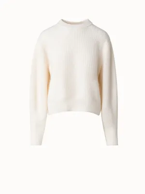 Short Wool Cashmere Knit Sweater Akris