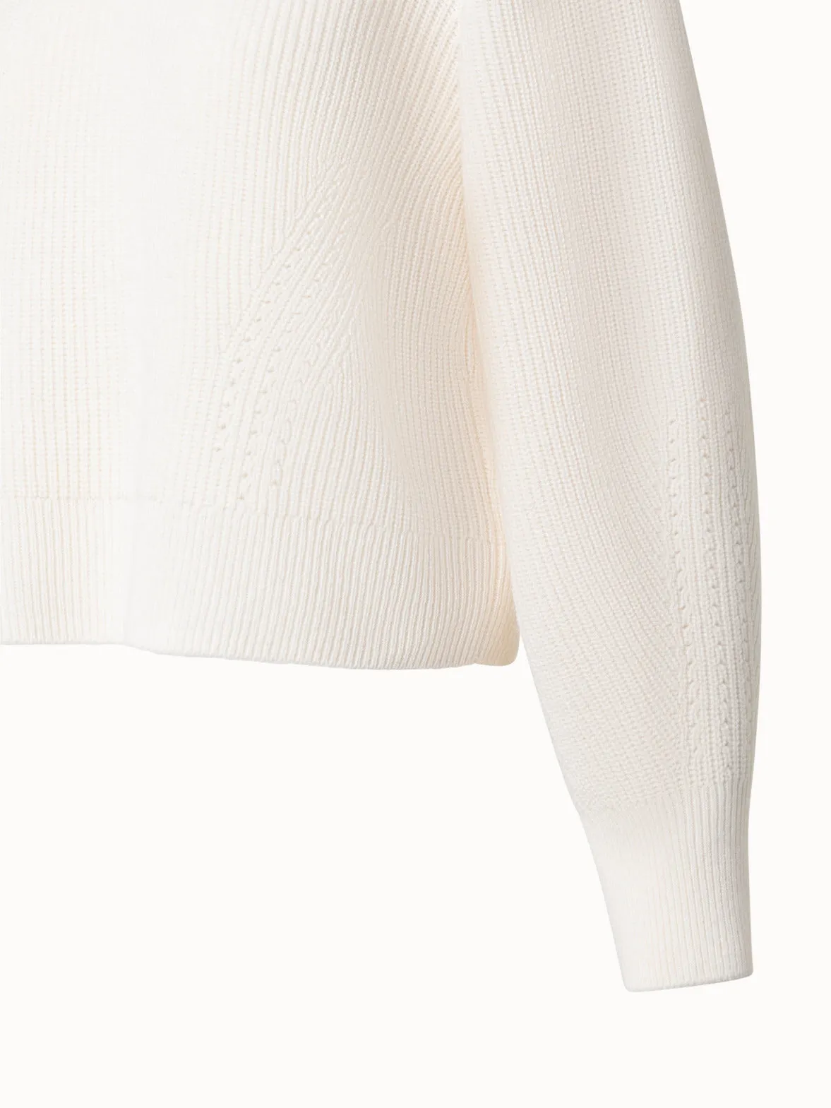 Short Wool Cashmere Knit Sweater Akris