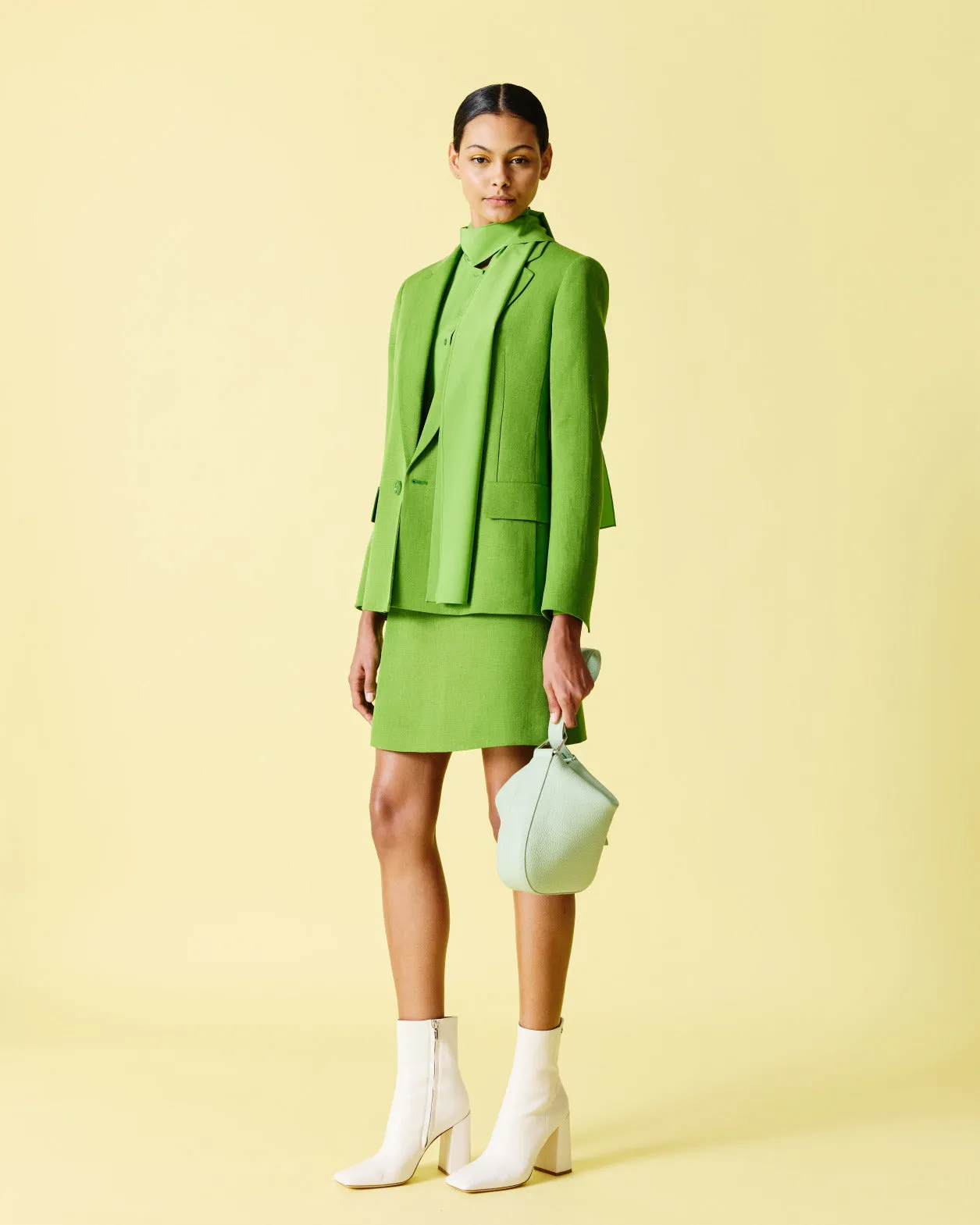 Silk Blouse with Fixed Bow Akris