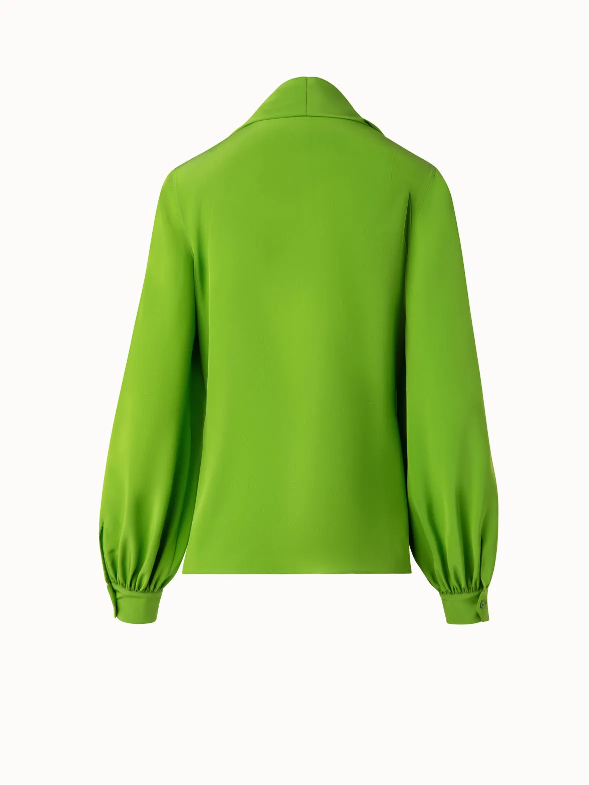 Silk Blouse with Fixed Bow Akris