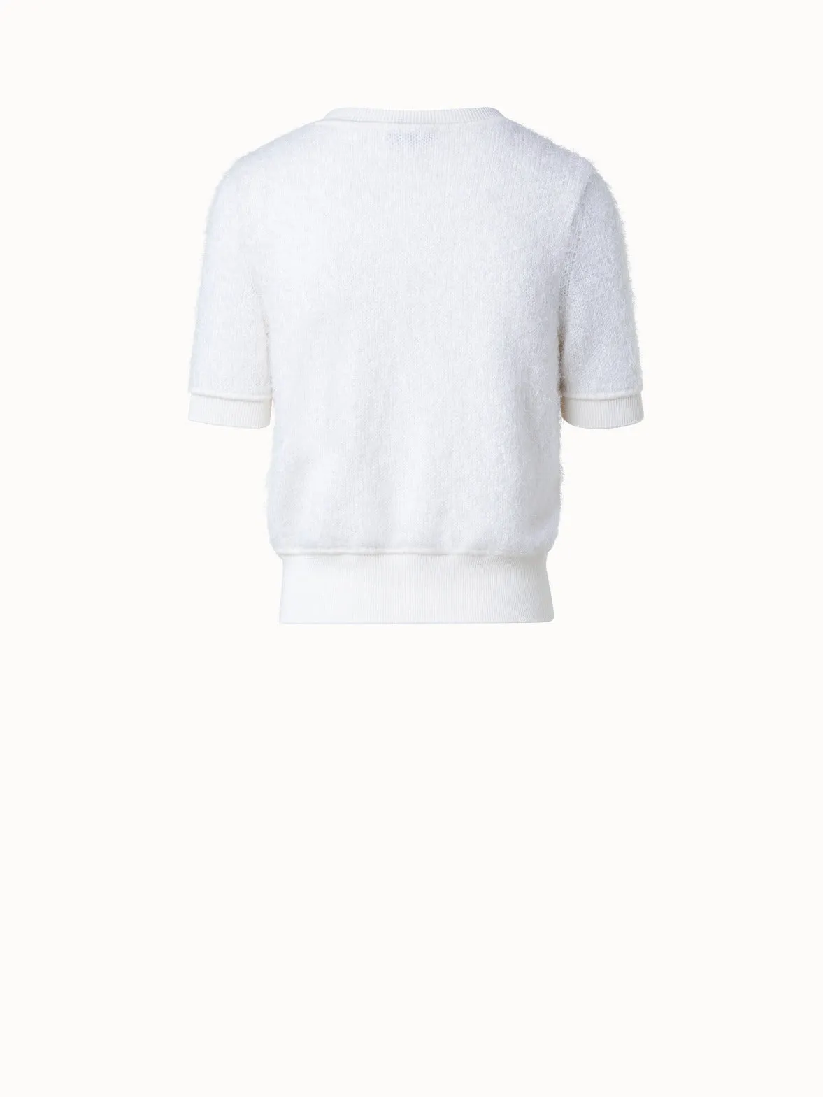 Silk Cashmere Cotton Blend Shortsleeve Sweater Akris