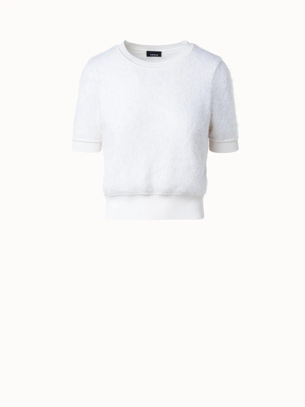 Silk Cashmere Cotton Blend Shortsleeve Sweater Akris