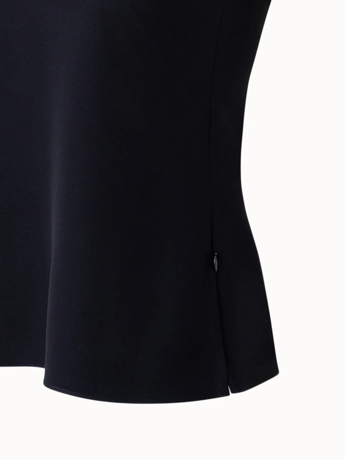 Silk Crêpe Strap Top with Lace Akris