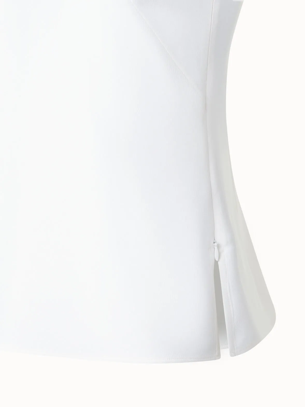 Silk Crêpe V-Neck Top with Lace Akris