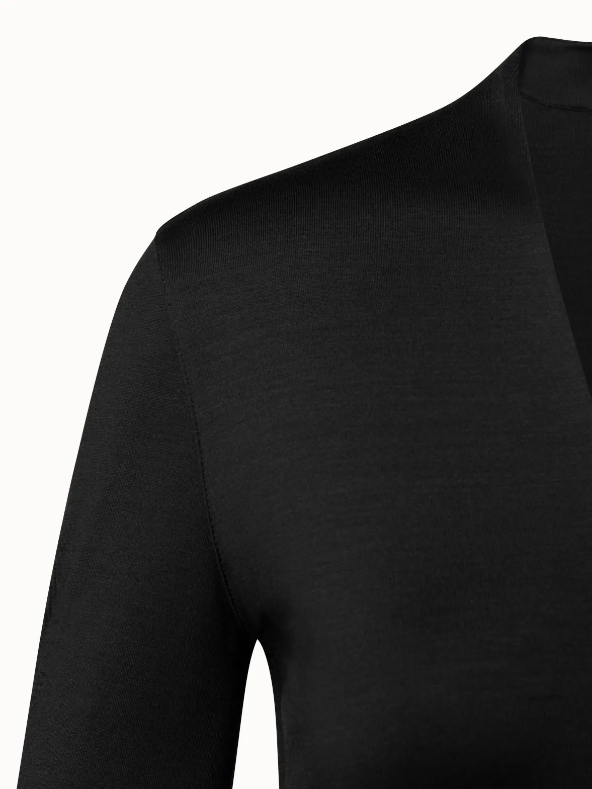 Silk Jersey Stretch Top with V-Neck Akris