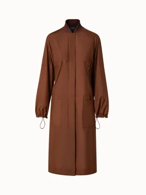 Silk Long Bomber Jacket Akris