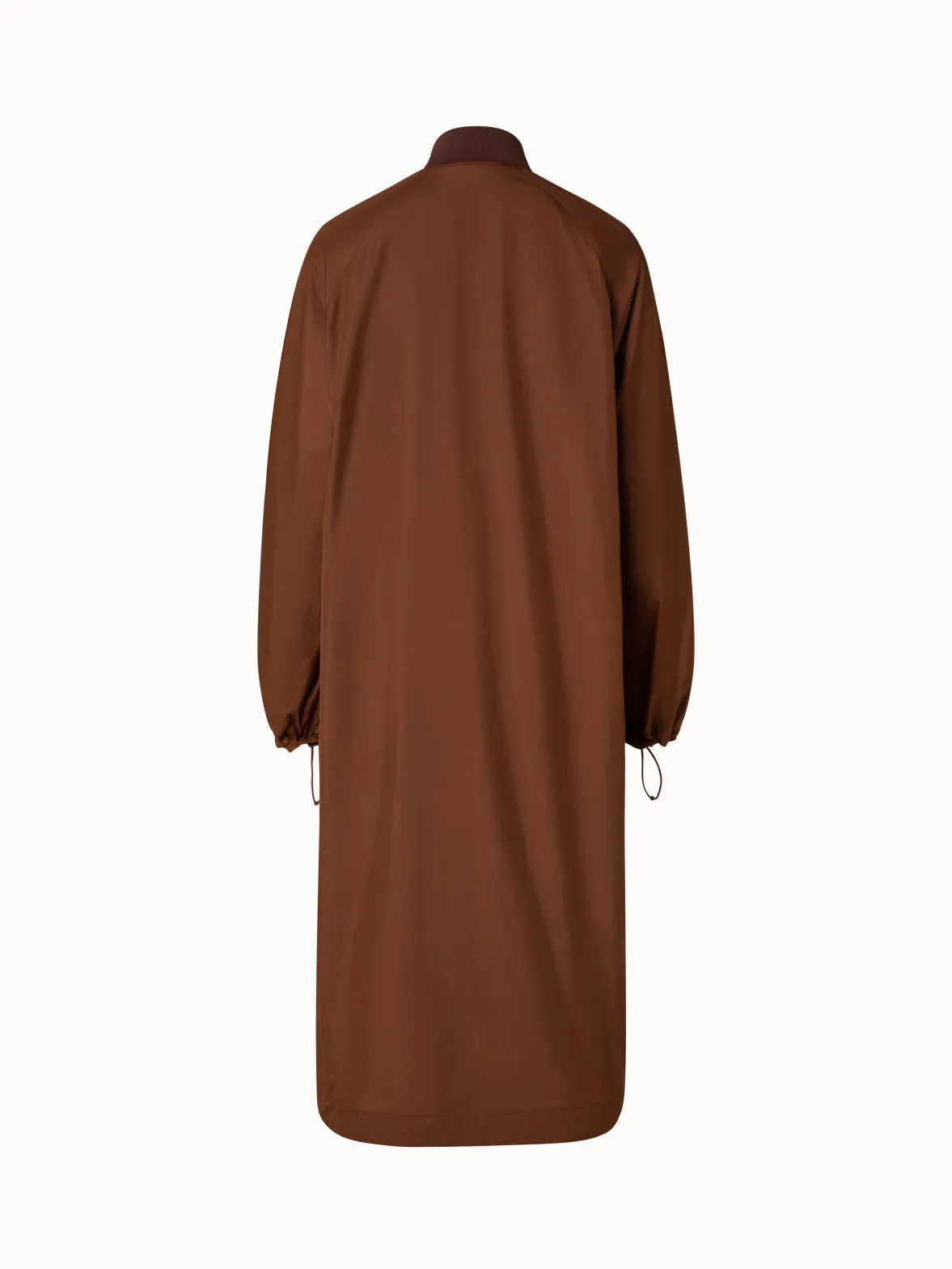 Silk Long Bomber Jacket Akris