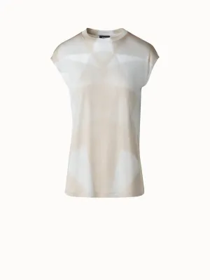 Silk T-Shirt with Chiaroscuro Print Akris