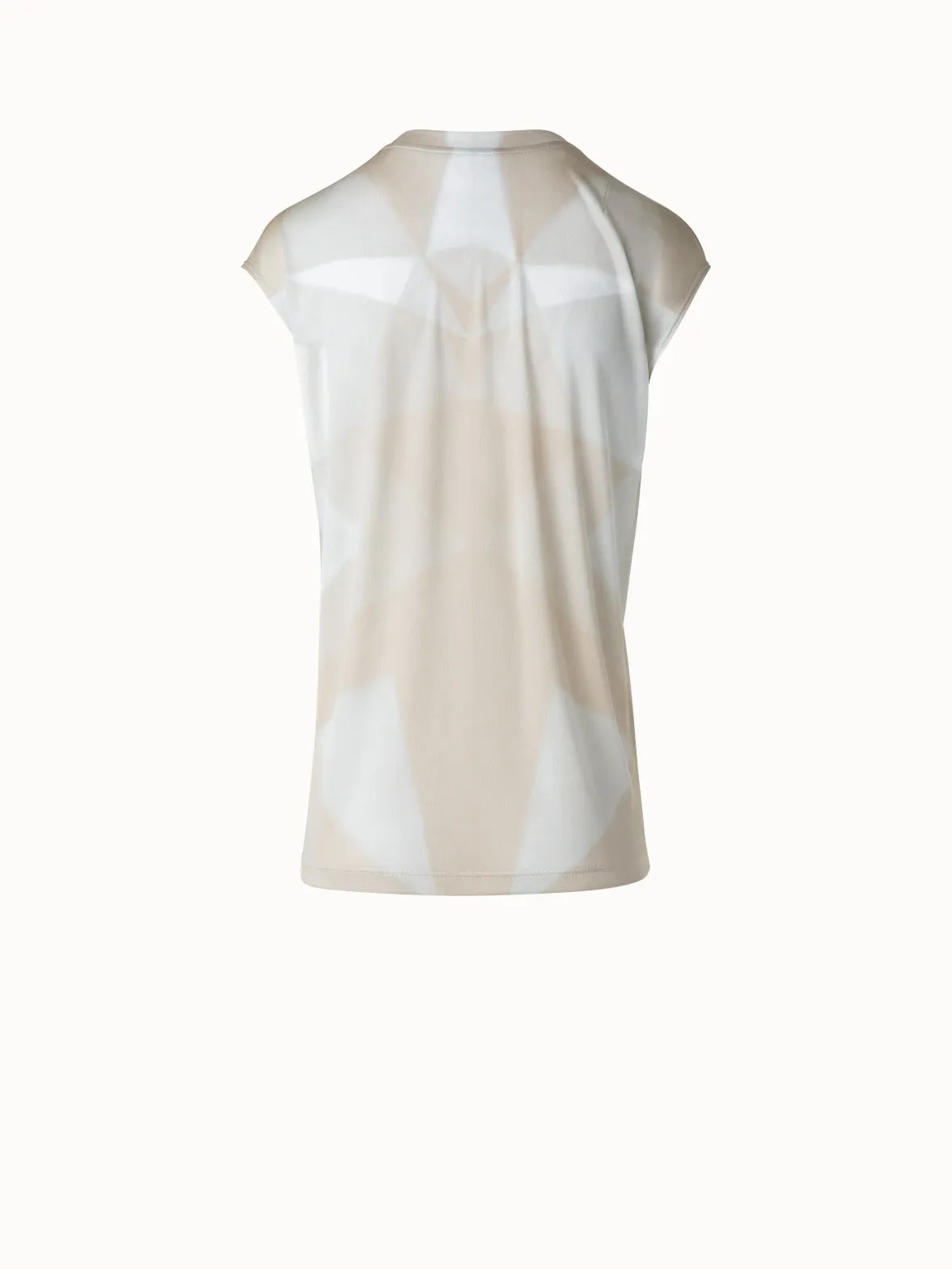 Silk T-Shirt with Chiaroscuro Print Akris