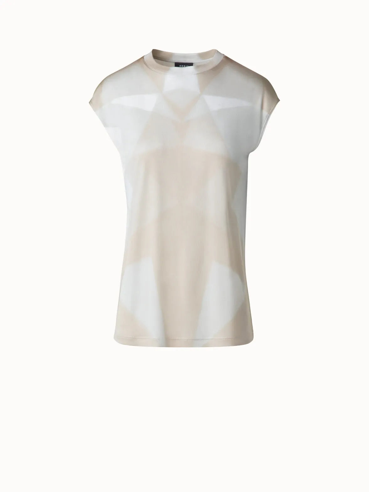 Silk T-Shirt with Chiaroscuro Print Akris