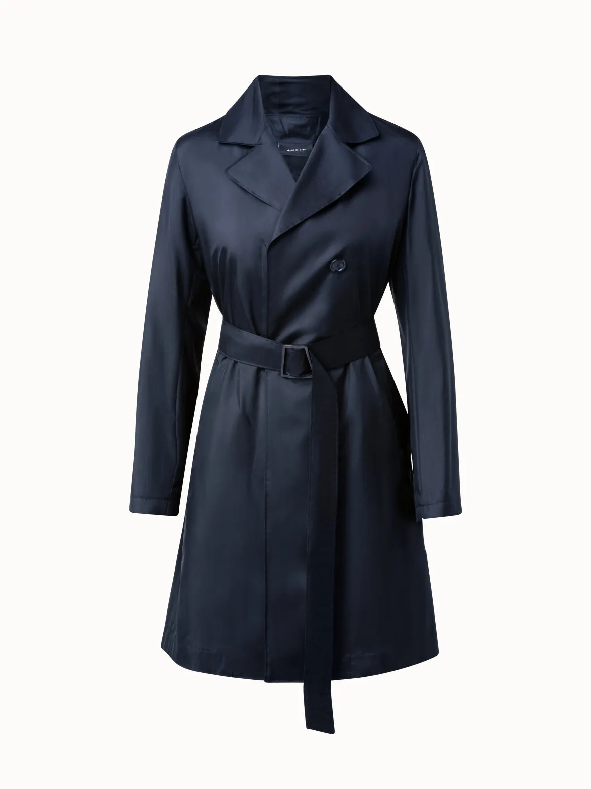 Silk Taffeta Trench Coat Akris