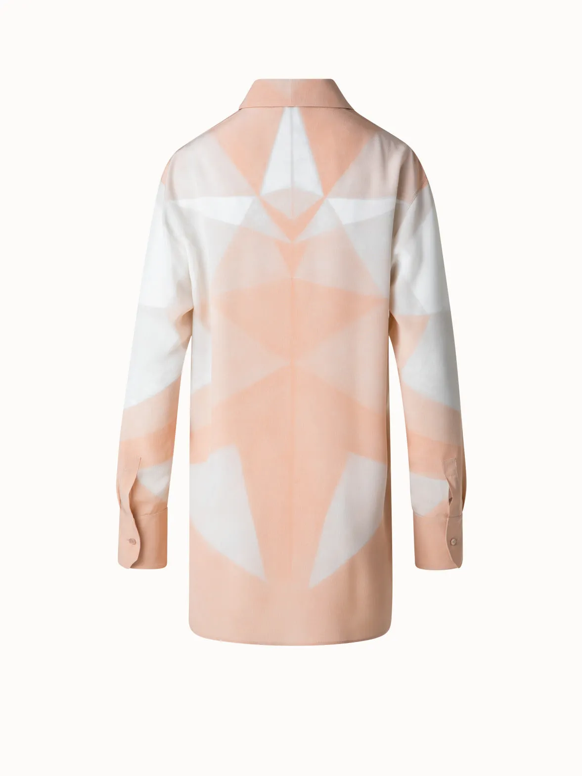 Silk Tunic Blouse with Chiaroscuro Print Akris