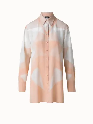 Silk Tunic Blouse with Chiaroscuro Print Akris
