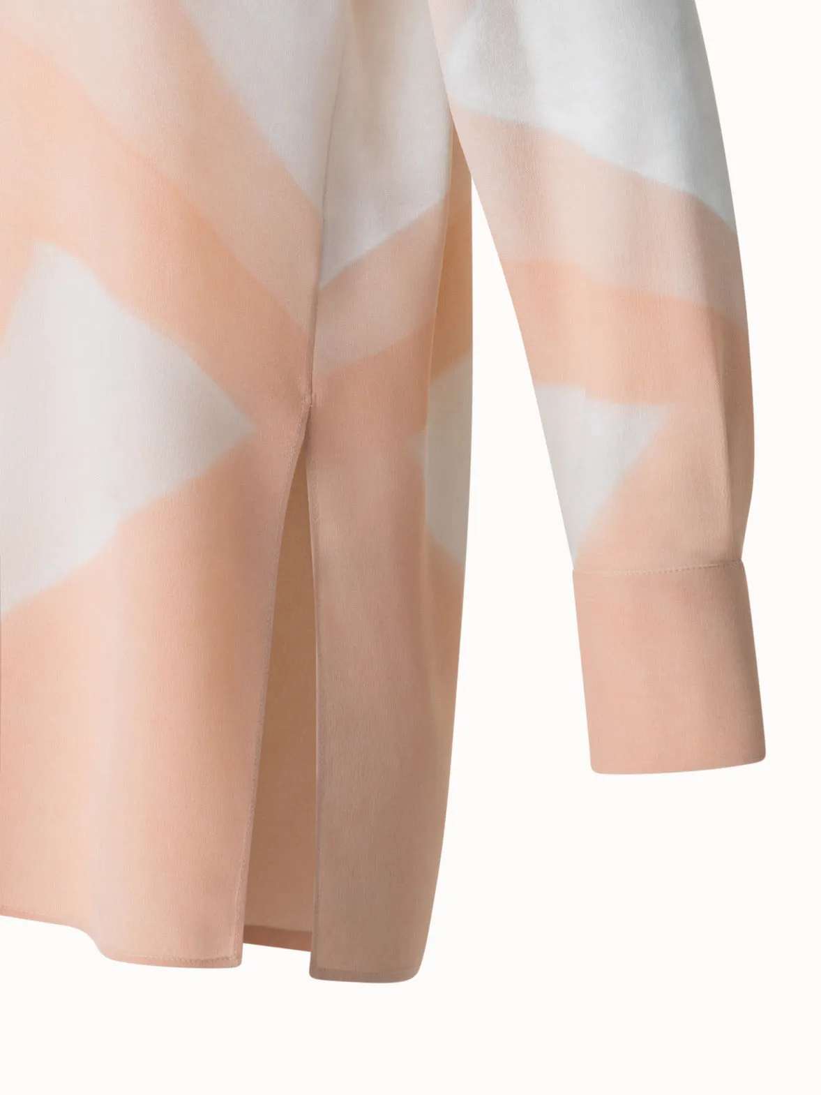 Silk Tunic Blouse with Chiaroscuro Print Akris