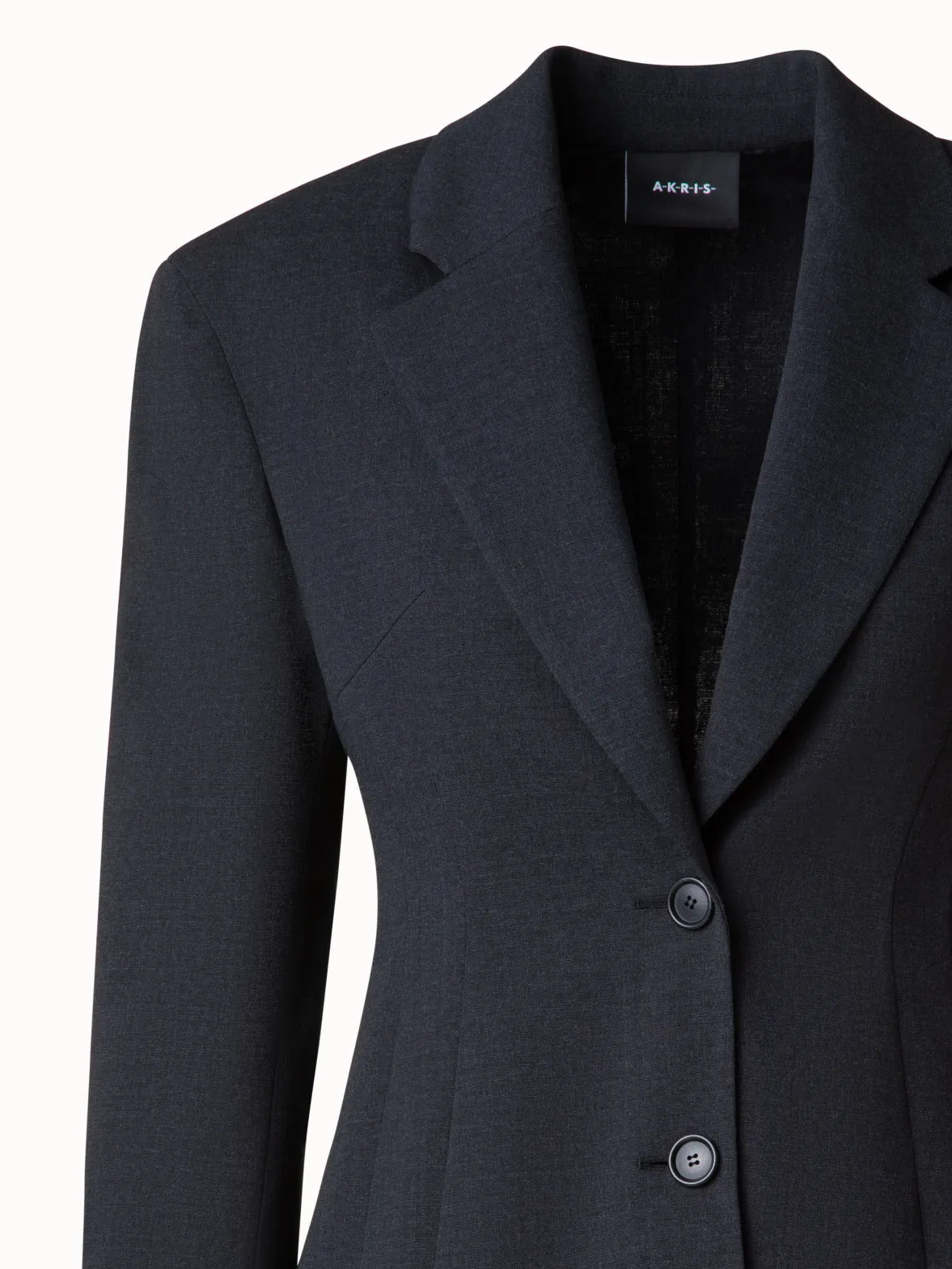 Single Breasted Blazer in Wool Double-Face Akris