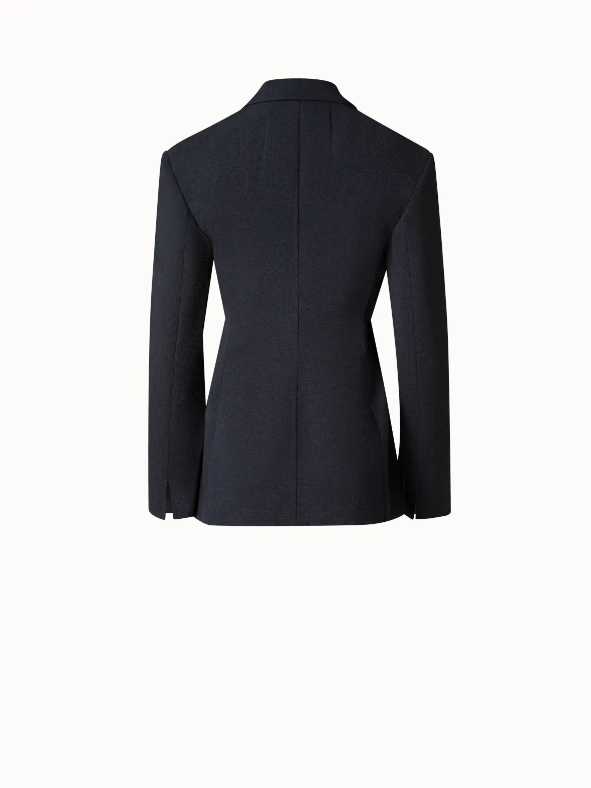 Single Breasted Blazer in Wool Double-Face Akris