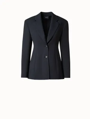 Single Breasted Blazer in Wool Double-Face Akris