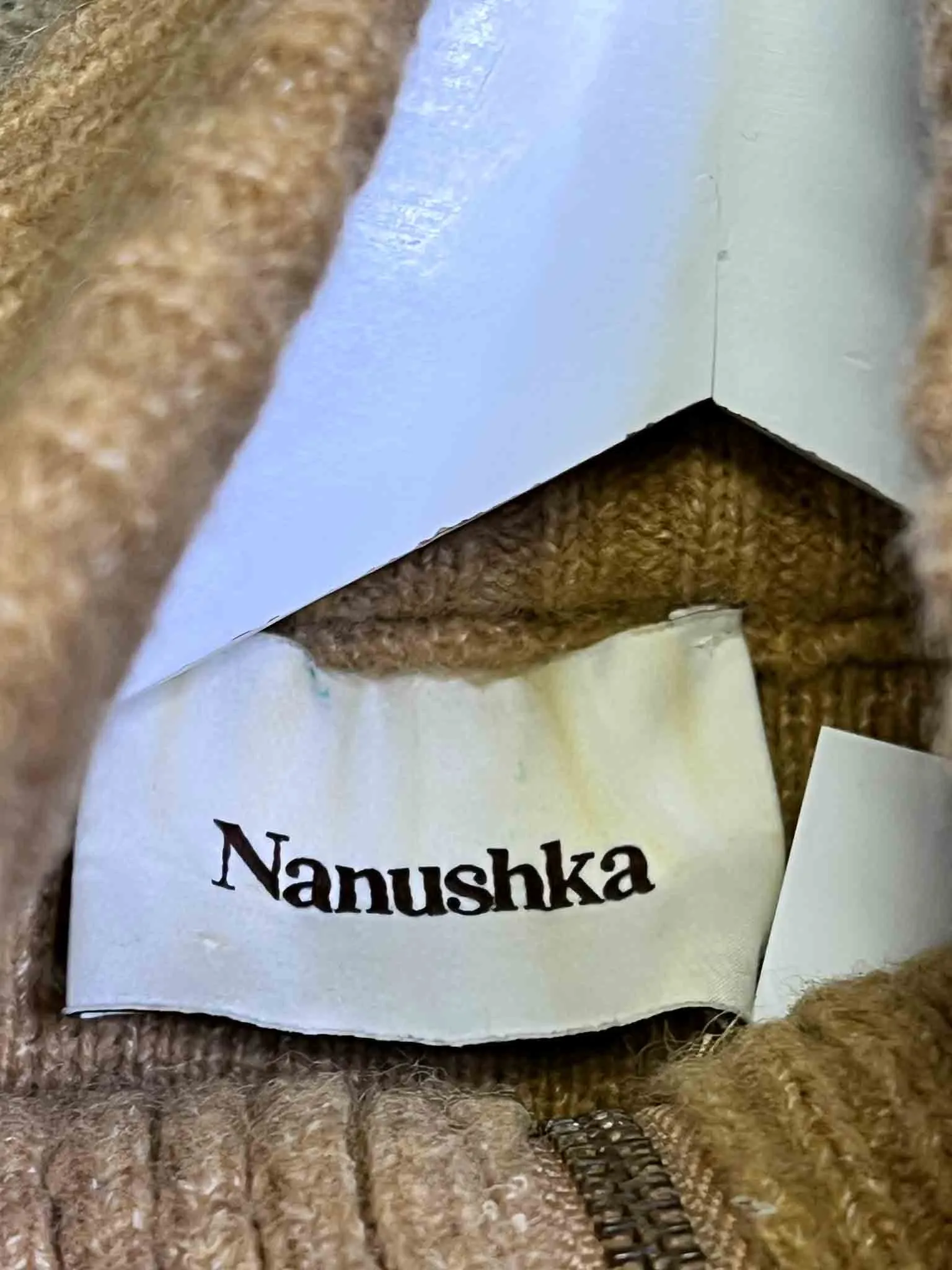 Size M | Nanushka 1/4 Zip Wool Blend Jumper
