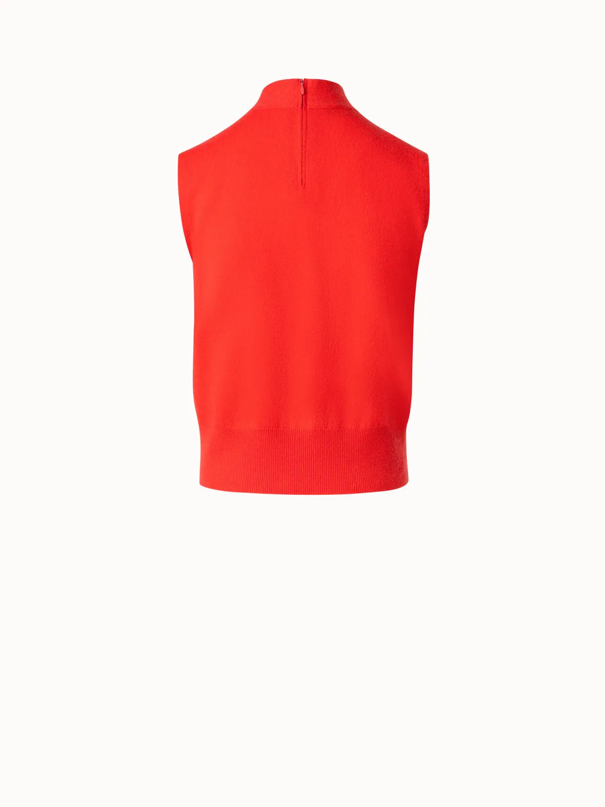 Sleeveless 100% Cashmere Knit Top with Knot Akris
