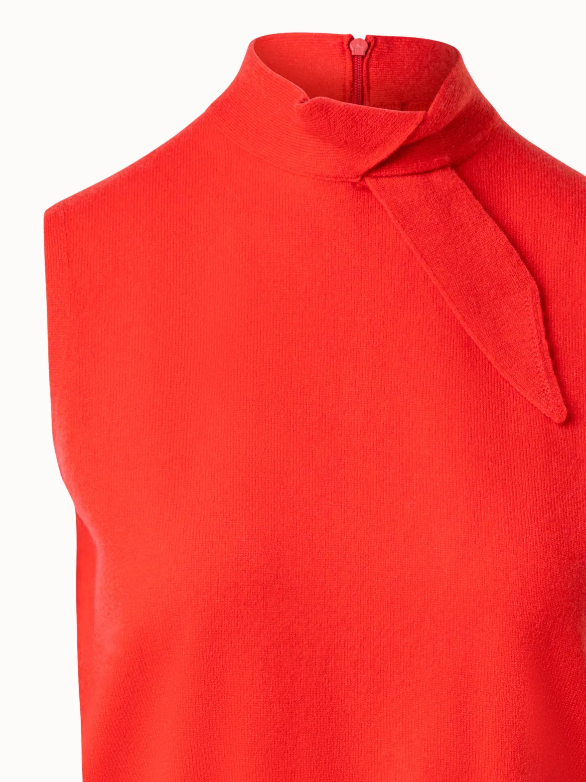 Sleeveless 100% Cashmere Knit Top with Knot Akris