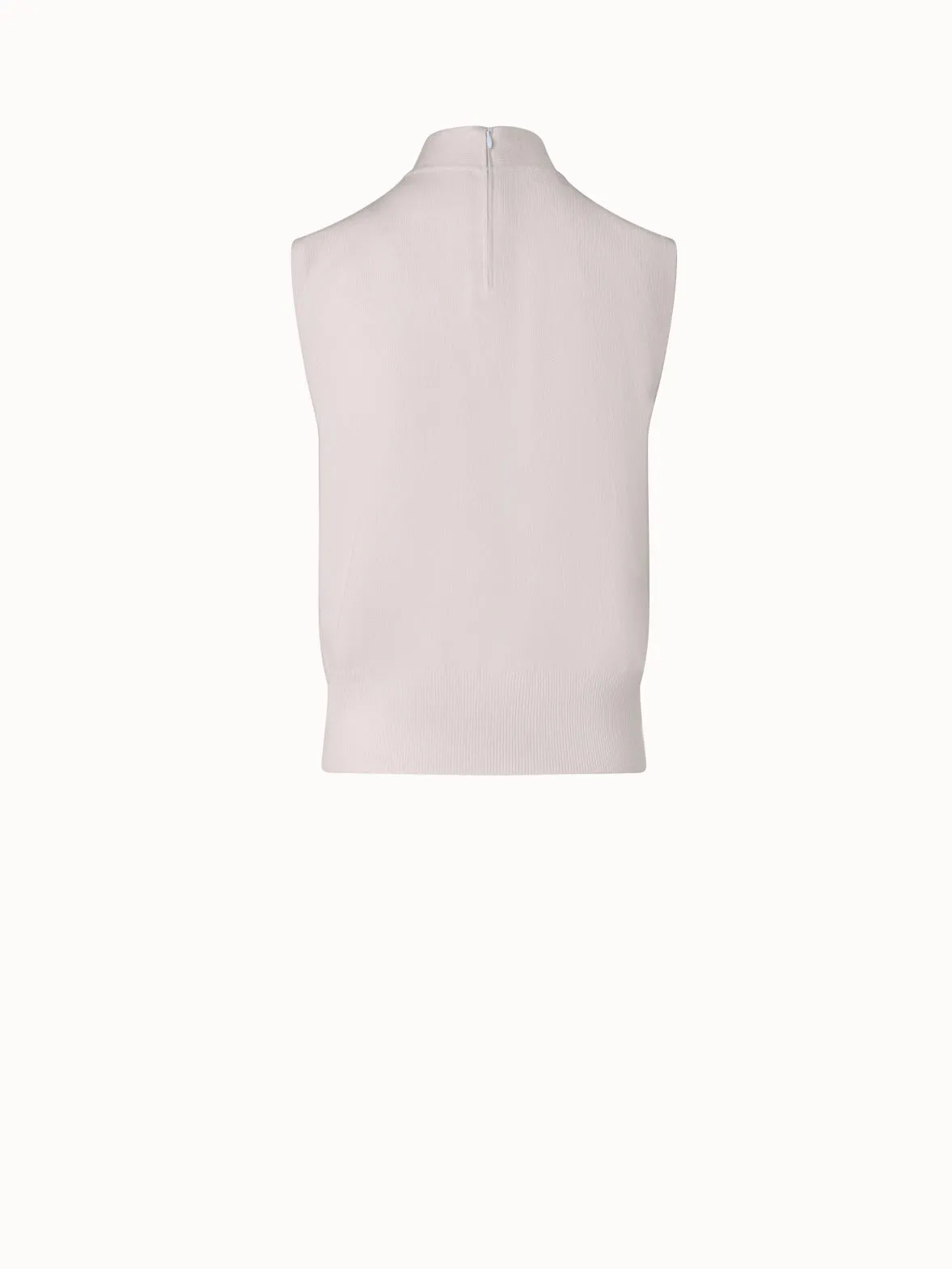 Sleeveless 100% Cashmere Knit Top with Knot Akris