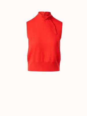 Sleeveless 100% Cashmere Knit Top with Knot Akris