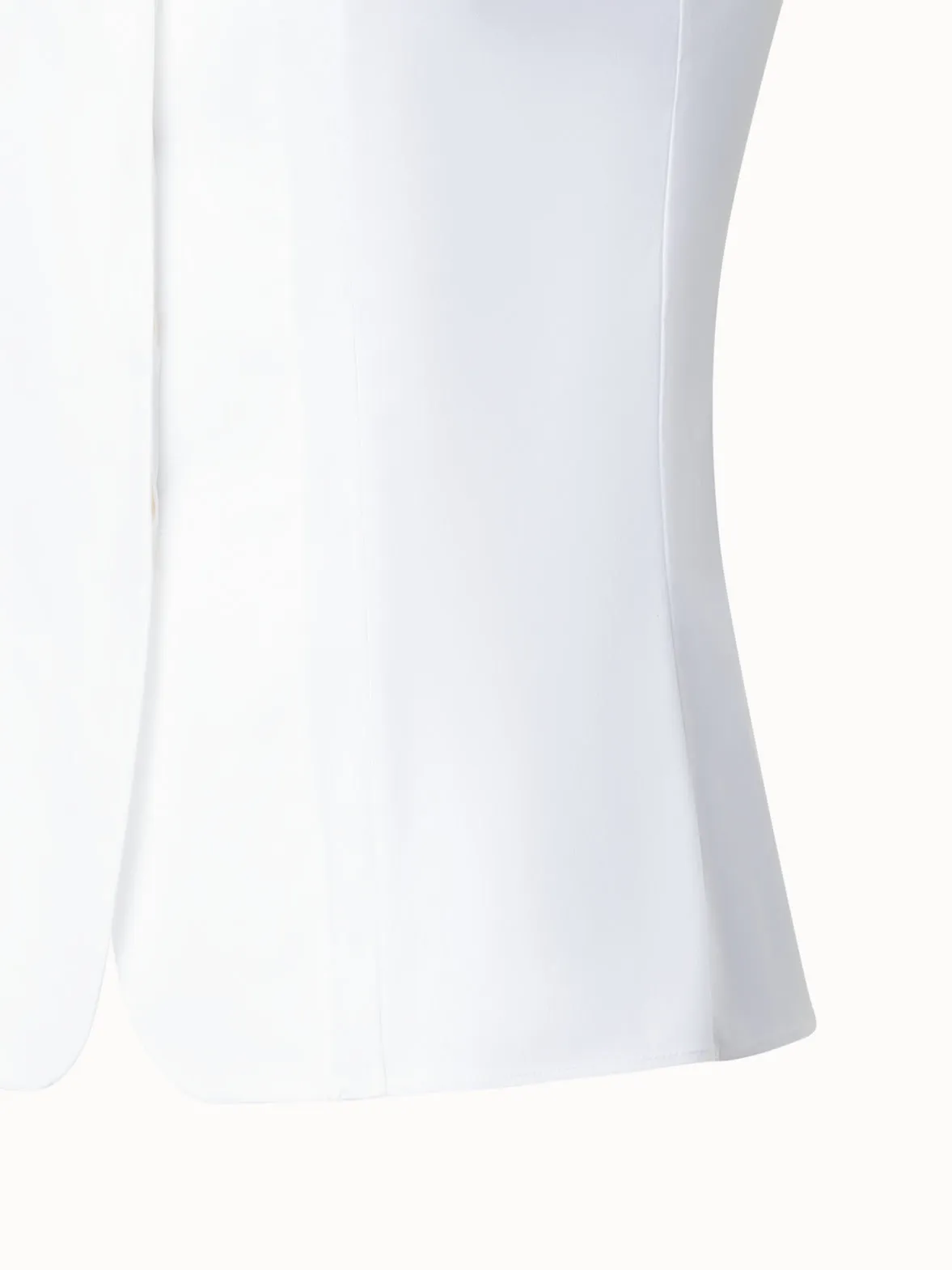 Sleeveless Cotton Stretch Gilet Blouse Akris