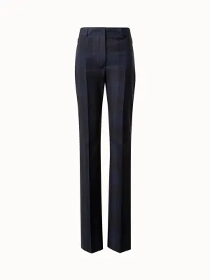 Slight Bootcut Silk Cotton Seersucker Pants Akris